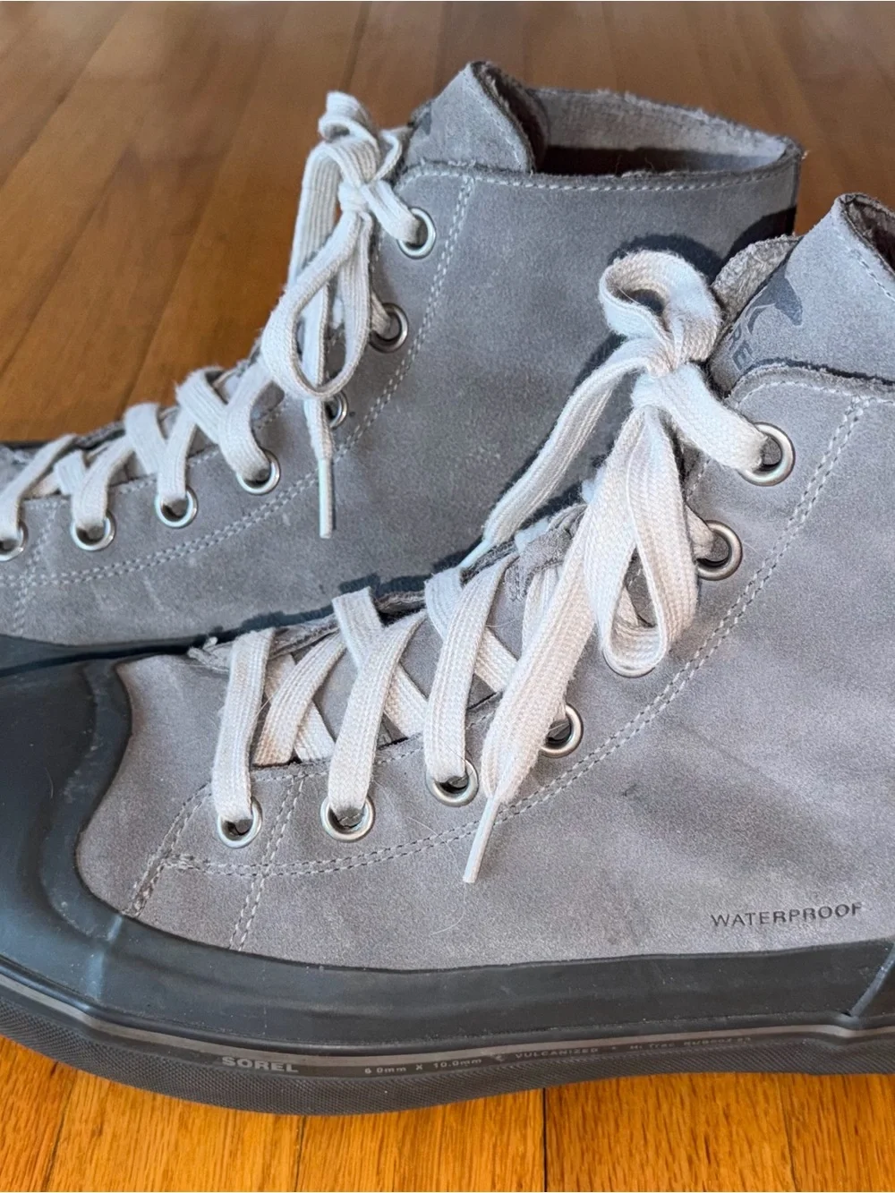 Sorel Men’s Gray High-Top Suede & Rubber Sneakers